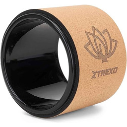 XTREXO Koło do jogi, naturalny korek o średnicy