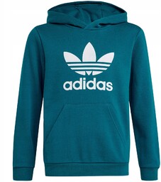 Adidas bluza kangurka dziecięca morska zieleń IY7440 140