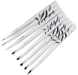 Zestaw pędzli do zdobień żelu sonda zebra 8