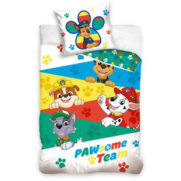 Carbotex, Komplet pościeli bawełnianiej 100X135 + 40X60, Psi