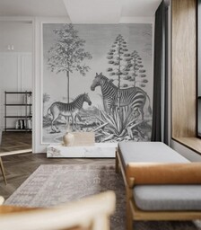 Wallcolors Tapeta Zebra on Agave