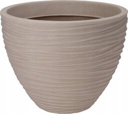 Doniczka Donica Ogrodowa Sylt Prążkowana 39x31 cm Plastikowa