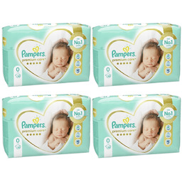 4x Pieluchy PAMPERS Premium Care roz 0 (do