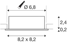Lampa przysufitowa wpuszczana SLV New Tria, aluminium, długość