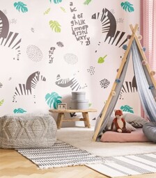 Wallcolors Tapeta Zebra White