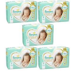5x Pieluchy PAMPERS Premium Care roz 0 (do