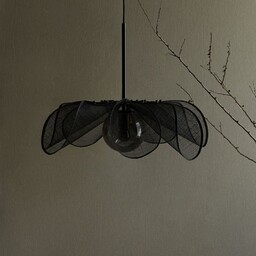 Lampa Wisząca Markslöjd, Styrka, ściemnialny, czarny, salon, tkanina