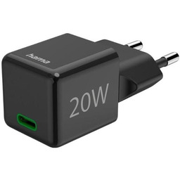 Hama supermini 20W PD/QC 1x USB-C czarna