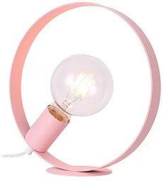 Lumes Różowa lampa stołowa koło - V057-Elegio