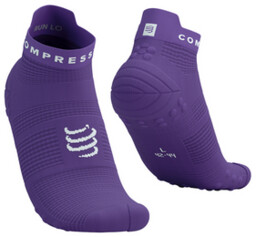 COMPRESSPORT Skarpety ProRacing Socks V4 RUN LOW Lilac/White