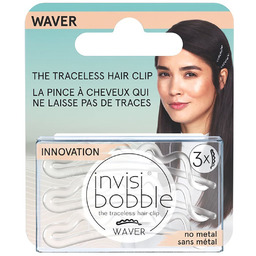 Invisibobble, Waver spinki do włosów Crystal Clear 3szt
