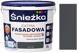 Śnieżka Extra Fasadowa Farba Elewacja Grafitowa 5L