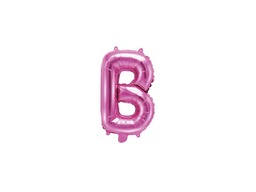 Balon foliowy litera "B" różowa - 35 cm