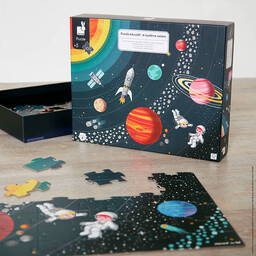 Puzzle edukacyjne Układ słoneczny 100 elementów 5+, Janod