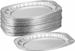 Relaxdays Półmisek aluminiowych, zestaw 40 sztuk, szer. x