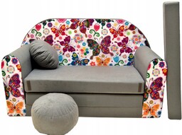 Sofa Dla Dzieci Kanapa 160cm Rozkładana Piankowa Mini