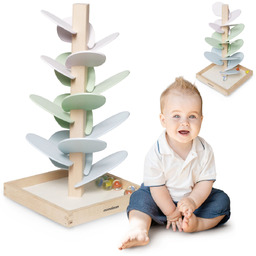 Drewniany kulodrom - drzewko dźwiękowe z kulkami