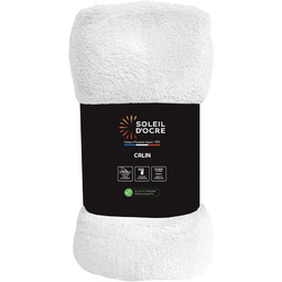 Soleil d''ocre, Koc flanelowy 180x220 cm Calin White