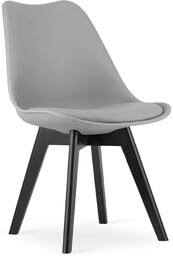 Edinos Szare kuchenne krzesło skandynawskie z poduszką K6-K96