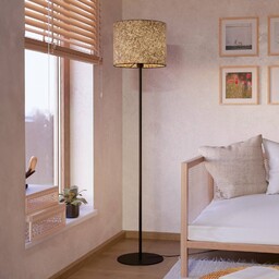 EGLO Lampa stojąca Butterburn, kremowy / amber, salon