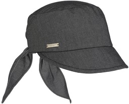 Czapka z Daszkiem Cotton Chambray by Seeberger, antracytowy,