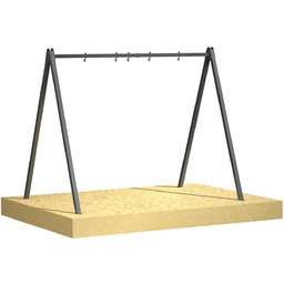 UNDERFIT Stelaż metalowy dwustanowiskowy - huśtawki, bocianie gniazdo,