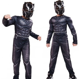 Strój Czarna Pantera Przebranie Kostium Kot Maska Karnawał-
