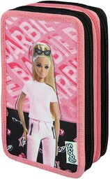 Piórnik z wyposażeniem trzykomorowy dla dziewczynki, Undercover, Barbie,