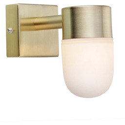 Lampa Ścienne Markslöjd, Menton, ściemnialny, złoty mosiężny, łazienka,