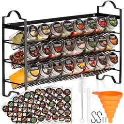 Półka na przyprawy z pojemnikami 24 szt. +