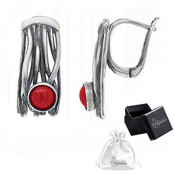 Kolczyki srebrne pr. 925 Eleganckie Oksydowane Kolczyki