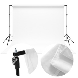 Tło 300 x 600 Fotograficzne Materiałowe Białe Gen