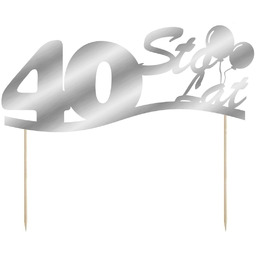 Topper papierowy na tort 40 sto lat -