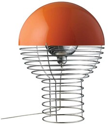Verpan - Wire Lampa Stołowa Ø40 Chrome/Orange