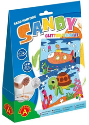 Piaskowe Malowanki z brokatem Sandy Glitter żółw