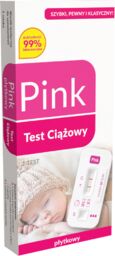 Domowe Laboratorium Pink, test ciążowy płytkowy, czuły 20