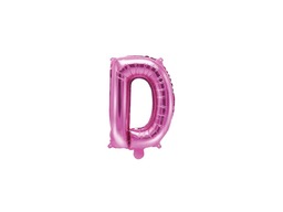 Balon foliowy litera "D" różowa - 35 cm