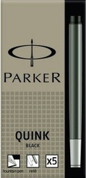 NABOJE DO PIÓR DŁUGIE PARKER CZARNE 5szt