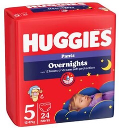 HUGGIES Pieluchomajtki Overnights Pants rozmiar 5 (12-17kg), 24szt.