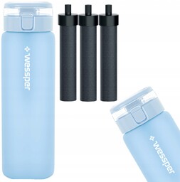Butelka Filtrująca Wessper ActiveMax Clarti Glass 0,7l 3x
