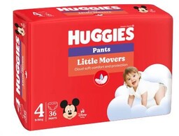 HUGGIES Pieluchomajtki Little Movers Pants rozmiar 4 (9-14kg),