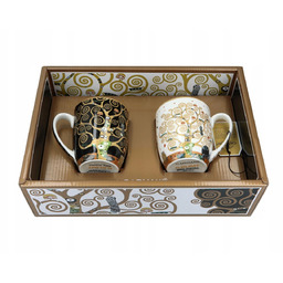 Kubki porcelana Carmani 2 szt Drzewo Klimt kubek