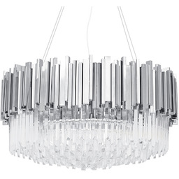 Lampa wisząca IMPERIAL SILVER 80 - stal, kryształ