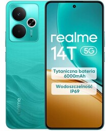 REALME Smartfon 14T 5G 8/256GB 6.67" 120Hz Zielony
