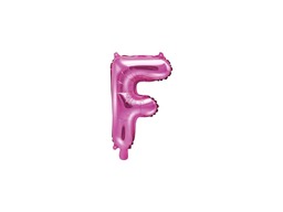 Balon foliowy litera "F" różowa - 35 cm