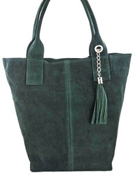 Shopper bag skórzany BARBERINI''S c. zielony 375/8-42