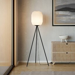 EGLO Lampa podłogowa Belgrave, wysokość 141,5 cm, czarny/biały,