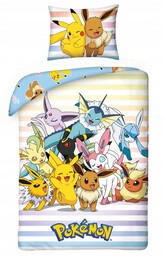 Pościel Pokemon 140x200 Pikachu Bawełniana Dziecka