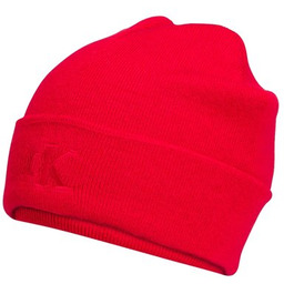 Czapka zimowa Calvin Klein CK Logo Beanie Czerwona