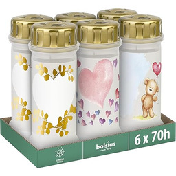 Bolsius  Świeca nagrobna nr 6 + pokrywka